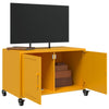 TV-taso sinapinkeltainen 68x39x43,5 cm kylmävalssattu teräs