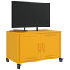 TV-taso sinapinkeltainen 68x39x43,5 cm kylmävalssattu teräs