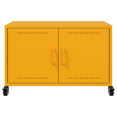 TV-taso sinapinkeltainen 68x39x43,5 cm kylmävalssattu teräs