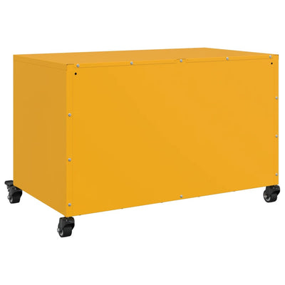 TV-taso sinapinkeltainen 68x39x43,5 cm kylmävalssattu teräs