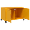 TV-taso sinapinkeltainen 68x39x43,5 cm kylmävalssattu teräs