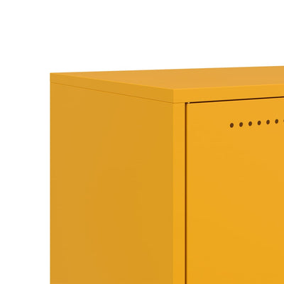 TV-taso sinapinkeltainen 68x39x43,5 cm kylmävalssattu teräs