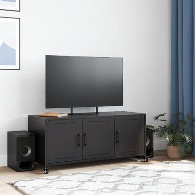 TV-taso musta 100,5x39x43,5 cm kylmävalssattu teräs