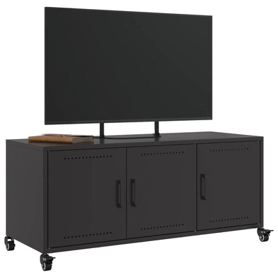 TV-taso musta 100,5x39x43,5 cm kylmävalssattu teräs