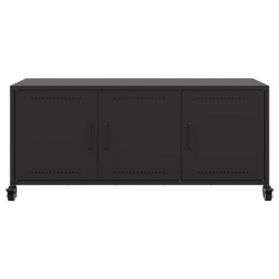 TV-taso musta 100,5x39x43,5 cm kylmävalssattu teräs