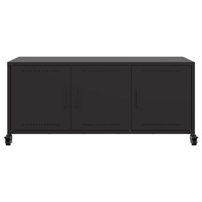 Musta tv-taso Nestora 100,5x39x43,5cm (kylmävalssattu teräs)