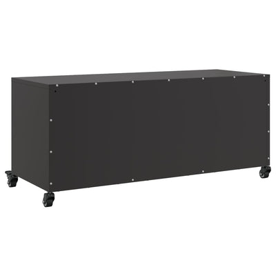 TV-taso musta 100,5x39x43,5 cm kylmävalssattu teräs