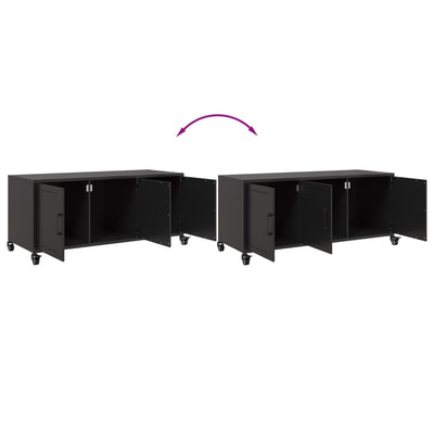 TV-taso musta 100,5x39x43,5 cm kylmävalssattu teräs