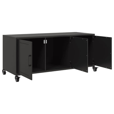 TV-taso musta 100,5x39x43,5 cm kylmävalssattu teräs