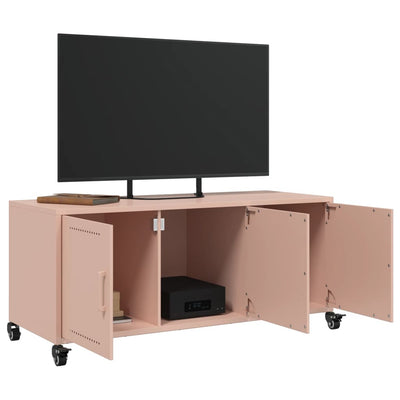 TV-taso pinkki 100,5x39x43,5 cm kylmävalssattu teräs