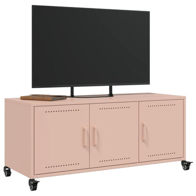 TV-taso pinkki 100,5x39x43,5 cm kylmävalssattu teräs
