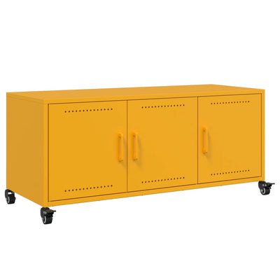 TV-taso sinapinkeltainen 100,5x39x43,5 cm teräs