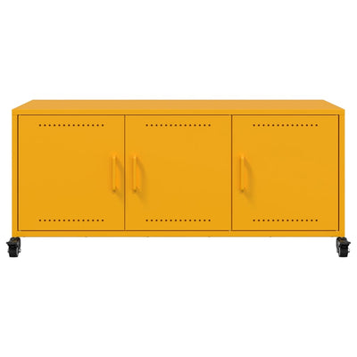 TV-taso sinapinkeltainen 100,5x39x43,5 cm teräs