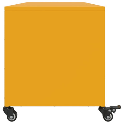 TV-taso sinapinkeltainen 100,5x39x43,5 cm teräs