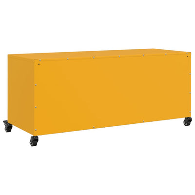 TV-taso sinapinkeltainen 100,5x39x43,5 cm teräs