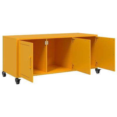 TV-taso sinapinkeltainen 100,5x39x43,5 cm teräs