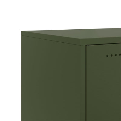 TV-taso oliivinvihreä 100,5x39x43,5 cm kylmävalssattu teräs