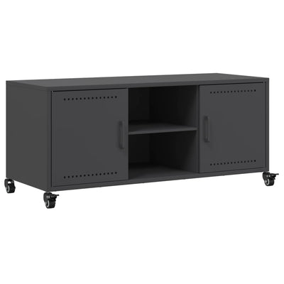 TV-taso musta 100,5x39x43,5 cm kylmävalssattu teräs