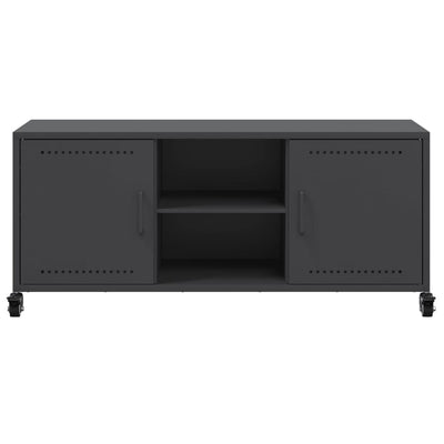 TV-taso musta 100,5x39x43,5 cm kylmävalssattu teräs