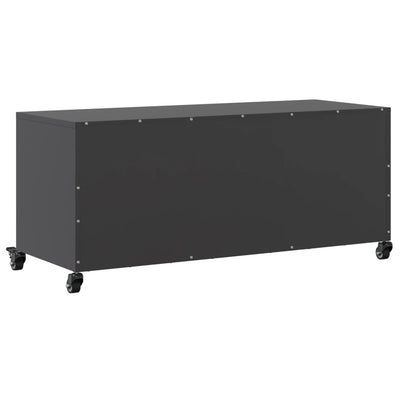 TV-taso musta 100,5x39x43,5 cm kylmävalssattu teräs