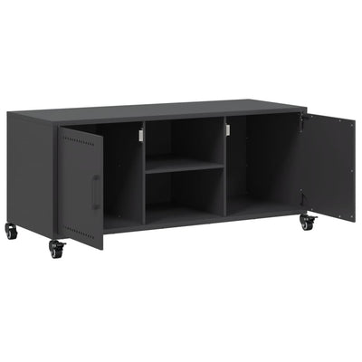 TV-taso musta 100,5x39x43,5 cm kylmävalssattu teräs