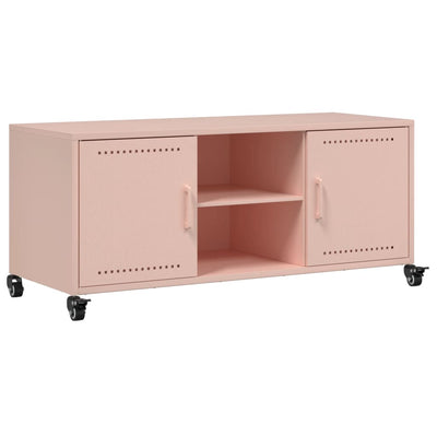 TV-taso pinkki 100,5x39x43,5 cm kylmävalssattu teräs