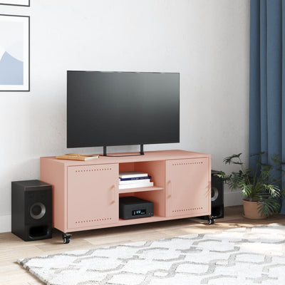 TV-taso pinkki 100,5x39x43,5 cm kylmävalssattu teräs