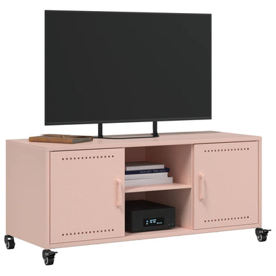 TV-taso pinkki 100,5x39x43,5 cm kylmävalssattu teräs