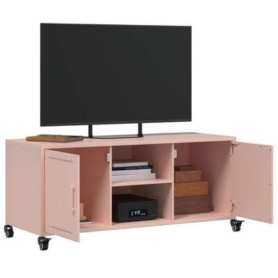 TV-taso pinkki 100,5x39x43,5 cm kylmävalssattu teräs