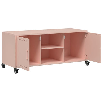 TV-taso pinkki 100,5x39x43,5 cm kylmävalssattu teräs