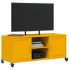 TV-taso sinapinkeltainen 100,5x39x43,5 cm teräs