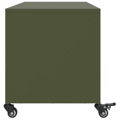TV-taso oliivinvihreä 100,5x39x43,5 cm kylmävalssattu teräs