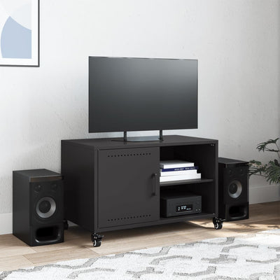 TV-taso musta 68x39x43,5 cm kylmävalssattu teräs
