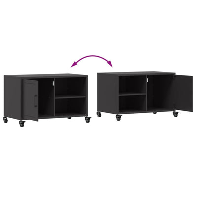 TV-taso musta 68x39x43,5 cm kylmävalssattu teräs