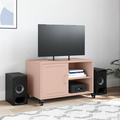 TV-taso pinkki 68x39x43,5 cm kylmävalssattu teräs
