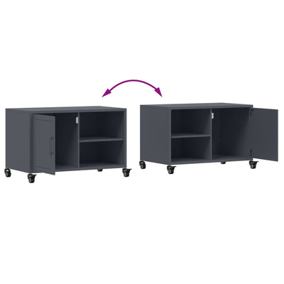 TV-taso antrasiitti 68x39x43,5 cm kylmävalssattu teräs