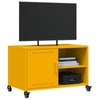 TV-taso sinapinkeltainen 68x39x43,5 cm kylmävalssattu teräs