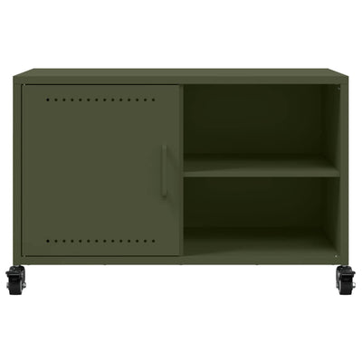 TV-taso oliivinvihreä 68x39x43,5 cm kylmävalssattu teräs