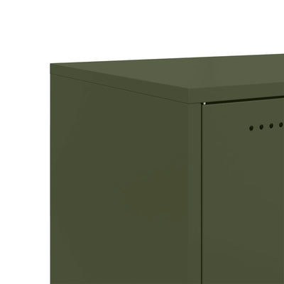 TV-taso oliivinvihreä 68x39x43,5 cm kylmävalssattu teräs