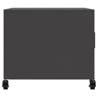 Sohvapöytä musta 68x50x43,5 cm kylmävalssattu teräs