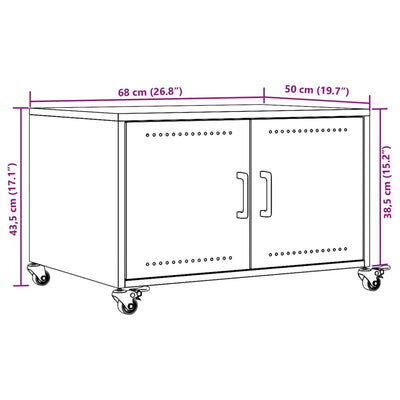 Antrasiitti sohvapöytä Apolo 68x50x43,5cm (kylmävalssattu teräs)