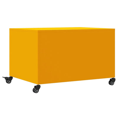 TV-taso sinapinkeltainen 68x50x43,5 cm kylmävalssattu teräs