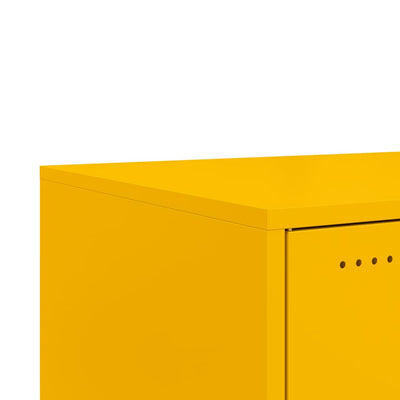 TV-taso sinapinkeltainen 68x50x43,5 cm kylmävalssattu teräs