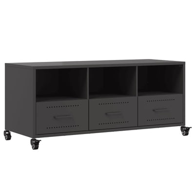 TV-taso musta 100,5x39x43,5 cm kylmävalssattu teräs