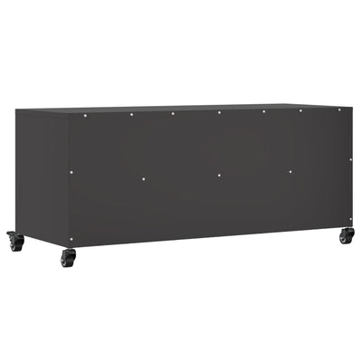 TV-taso musta 100,5x39x43,5 cm kylmävalssattu teräs