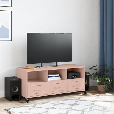 TV-taso pinkki 100,5x39x43,5 cm kylmävalssattu teräs