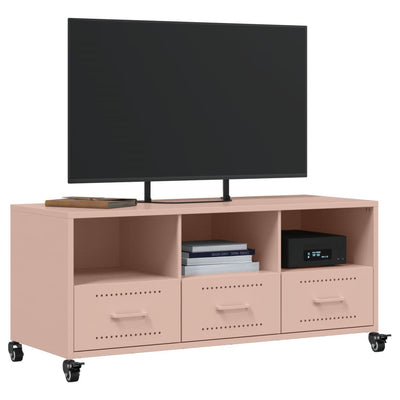 TV-taso pinkki 100,5x39x43,5 cm kylmävalssattu teräs