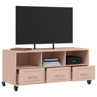 TV-taso pinkki 100,5x39x43,5 cm kylmävalssattu teräs