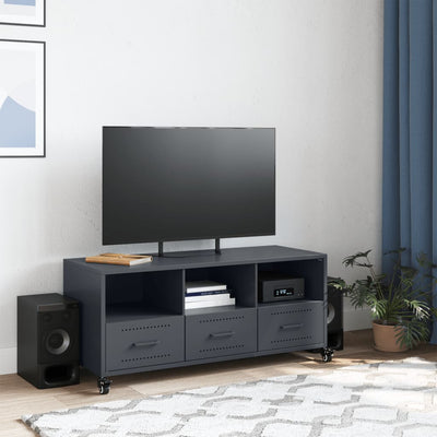 TV-taso antrasiitti 100,5x39x43,5 cm kylmävalssattu teräs