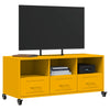 TV-taso sinapinkeltainen 100,5x39x43,5 cm teräs